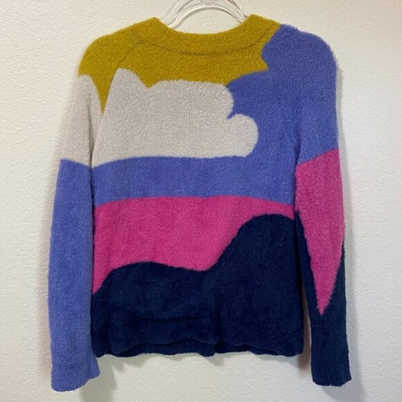 Hanna Andersson Fable Sweater Fuzzy Cloud Print Super Soft Size 150cm US 12 - Picture 4 of 4